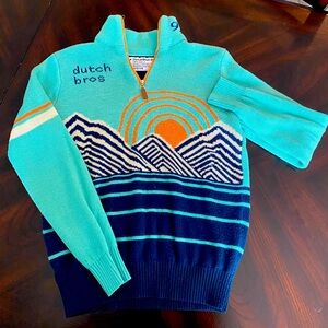 Knit Dutch Bros sweater! Rare!